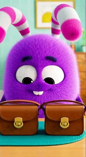Cute Purple Monster Tries to Adult 😂 | Wake Up + Brush + Work Grind