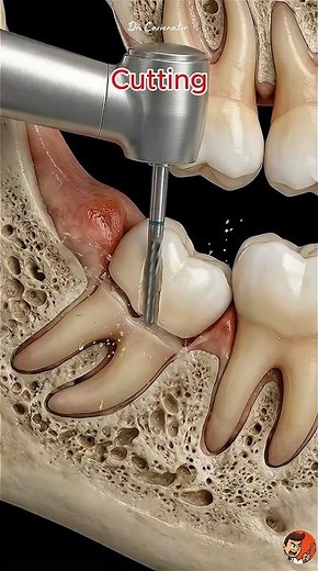 The Exact Process Dentists Use to Remove Impacted Teeth #oralhealth #dentist #animation