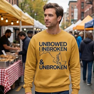 Maryland Pride Crewneck Sweatshirt, Unbowed Unbroken State Outline - Etsy