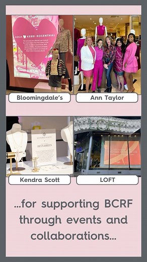 Year after year, our partners enable BCRF to continue funding lifesaving breast cancer research. Last year alone, BCRF corporate partners donated over 40 million dollars to fund advancements in critical breast cancer research. We’d like to thank all our partners for their dedication to supporting work that has led to every major breakthrough in breast cancer research. Enjoy a selection of our partners’ decorated storefronts and event photos from the past month! | The Breast Cancer Research Found