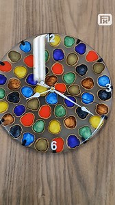 4.6M views · 54K reactions | Beautiful colorful clock made of nut shells and resin  #FxPart #WallClock #LuxuryClock #HandmadeClock #InteriorDesign #ResinArt #MadeInItaly #ArtClock | FxP art | Facebook