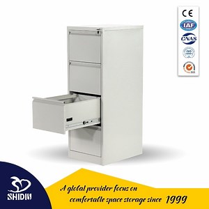 [Hot Item] Standard Size White 4 Drawer Filing Cabinet Key Lock File Oragenize Storage Cabinet