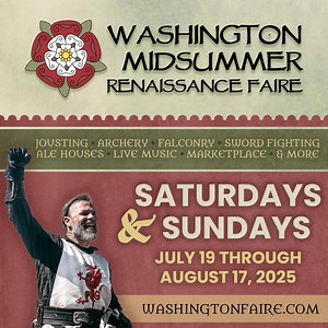 12 reactions | Ready thy sword! ⚔️ Secure your tickets for adventure, history & revelry at the WA Midsummer Renaissance Faire! ✨ bit.ly/WMRF2025 | Washington Midsummer Renaissance Faire | Facebook