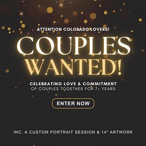 72K views · 759 reactions | ❤️Lovers of Colorado! We're looking for couples who have been together for over 7 years to be featured in our Forever Love portrait series - 2025 Edition.  Selected participants will receive a complimentary session & 14" artwork as a thank you for taking part. Don't miss this chance to celebrate your love journey! Apply Now to be considered! | Vita Brevis Fine Art | Facebook