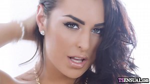 Model shemale with a hard cock fucks a hot MILF female | aShemaleTube