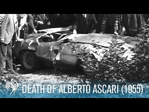 Death Of Alberto Ascari on The Monza Eni Circuit (1955) | British Pathé