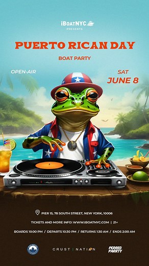 Saturday 06.08.24 - We are celebrating Puerto Rican Heritage  . Open-Air Vibes on the Serenity ✨ . buy tickets ️ ; reserve a VIP table + birthday package  ; and/or to learn more info: click our linktree in our bio or visit www.iBoatNYC.com  . . . #nyc #reggaeton #latina #latino #latin #party #cincodemayo #spring #summer #may #spring #dinner #rooftop #perreo #queens #newyork #hotel #brazil #brazilian #mexico | Iboatnyc | Facebook