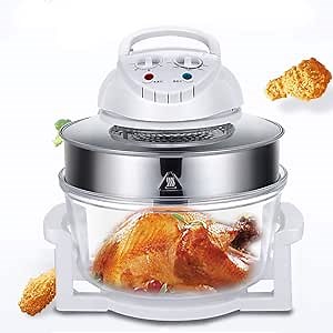 Amazon.com: Air Fryer Toaster 17L/4.5gallon Oven Combo Visible 360°Surround Large Air Fryer Oven Roaster with CE Certification and Recipe Book Toaster Rack : Home & Kitchen