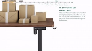 FEZIBO 55 x 24 Inchs Electric Standing Desk, Height Adjustable, Sit Stand Up, Computer Office Desk with Splice Board, Black Frame/Black Walnut Top