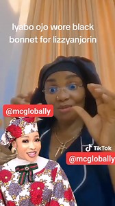 Iyabo Ojo wore black bonnet for Lizzy Anjorin 藍 ©mcglobally | MGC BLOG | Facebook