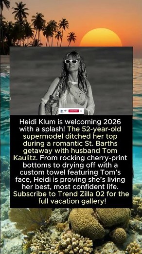 Heidi Klum Bares It All! 🏝️ Topless in St. Barths with Tom Kaulitz #celebrity