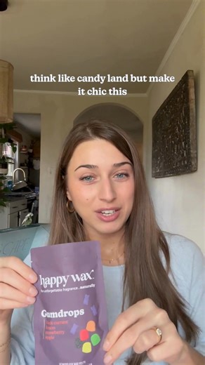 Gumdrops bottles up the pure joy of a whimsical Candy Shop! Effervescent pink champagne, sweet black currant, and bright citrus layers melt into warm, irresistible caramel, amber, and sugared vanilla musk. 🍭✨🍬 Shop the Wonderscape Collection: https://happywax.com/collections/winter-scents?utm_source=social&utm_medium=organic&utm_campaign=wonderscape-collection | Happy Wax