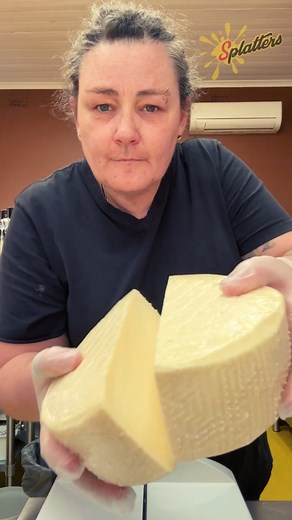 We call this cheese therapy... 😉 Happy Friday, cheese lovers! Here's a cheesy gift to start your long weekend with a smile and some extra flavour. #cheesecutting #cheesewheel #localcheese #aussiecheese | Splatters