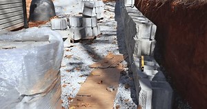 Securing Concrete Block Retaining Wall Essential Stock Footage Video (100% Royalty-free) 1109302997 | Shutterstock