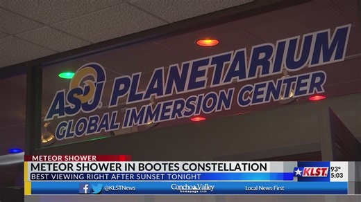 Meteor shower in the Bootes Constellation