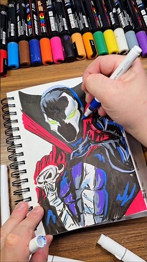 Drawing Spawn's Pain 😞 #art #spawn #shorts