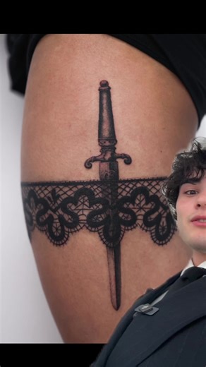 Garter Thigh Tattoo Ideas and Designs