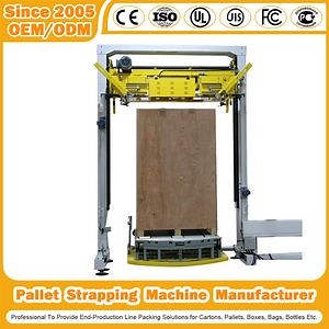 [Hot Item] Automatic Pallet Wrapping Strapping Machine Shrink Packaging Online Arrow Feed Vertical Strapper Inline Film Pallet Side/Top-Seal/Horizontal Strapping Machine