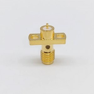 [Hot Item] Ssma Female Two-Hole Flange Mounted RF Coaxial PCB Connector