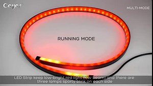 Ceyes LED Brake Light Strip, 40inch Universal Red Third Brake Light 144LED DC12V High Mount Stop Brake Light Bar IP67 Waterproof for Vehicles Trucks Cars