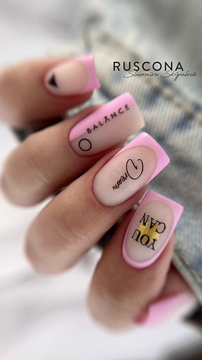 6.7K views · 68 reactions | Cukříčky made by @slavvkka_ruscona • Unica Base • Fluffi Milkyway • Lolli Chic • Dry Matt #ruscona #rusconacz #rusconanails #nails #watersticker #sweetnails #pinknails #nehtybezkompromisu | RUSCONA CZ | Facebook