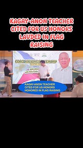 KAGAY-ANON TEACHER CITED FOR US HONORS LAUDED IN FLAG RAISING. Text and edited CIO clips by SC with CIO footage by Jun Cañete #CDOCityNews #CDODevelopment #CDOCityUpdates #CDOCommunity #CDOCityDevelopment #CDOCityHallUpdates #CagayandeOroCity | Cagayan de Oro City Information Office