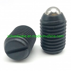 [Hot Item] Black Oxide Threaded Slotted Spring Loaded Plunger Ball Spring Plunger
