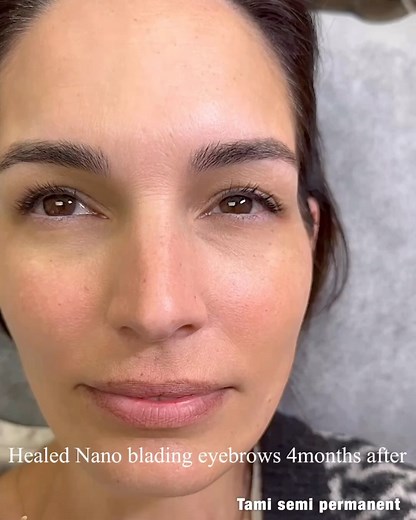 Healed nano blading eyebrows 4months after before touch up  #healednanobrows #healedbrows #glendale #tamisemipermanent | Tami's Semi-Permanent Makeup | Facebook