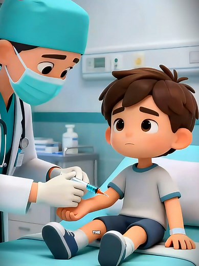 Doctor's Injection Scares the Kid: Inspiring Cartoon Story