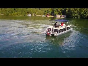 2017 Manitou 23 Aurora Tritoon With An Evinrude 150hp ETEC