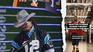 78K views · 984 reactions | Jordan Clarkson’s least favorite fashion trend hits Cam Newton... He real for that | Cam Newton | Facebook