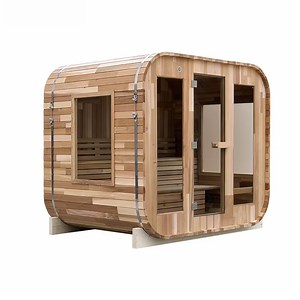 [Hot Item] Traditional Outdoor 4 Person Sauna Square Wooden Sauna and Steam Room