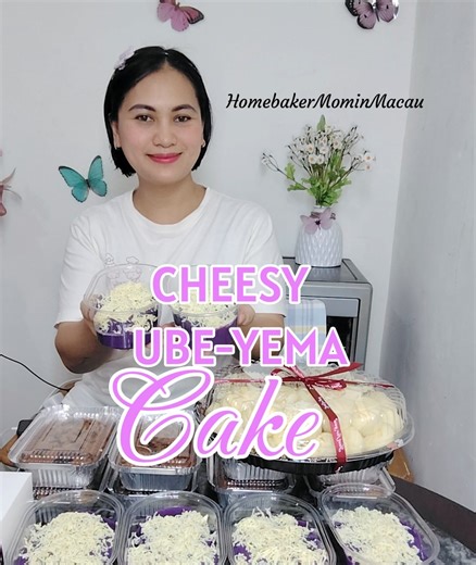 💜Cheesy Ube-Yema cake Cheesy Ube Yema Cake is a Filipino dessert that combines the flavors of Ube (purple yam), Yema (a sweet custard made from egg yolks, milk, and Ube), and grated cheese topping. #cheesyubeyemacake #everyonehighlightsfollowers #hilightseveryonefollowers #fbPageFollowers #adsonreelsvideoviral | Homebaker Mom in Macau