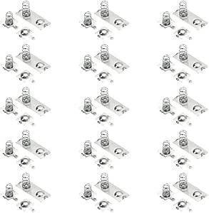 Fielect 15 Sets AA Battery Spring Plate Negative to Positive Conversion Spring Contact Nickle Plated Replacement for Remote Control Battery Charger