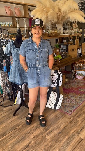 This denim romper 👌🏼 | Wild Rose Boutique DP
