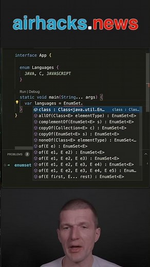 From Enum to a Set with EnumSet #java #shorts