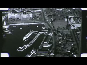 Late 1930s aerial view of Victoria from a floatplane