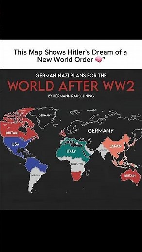 Hitler’s Dream for a New World Order 🌍🧠A shocking map of how Nazis planned the world after WW2