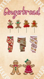Find all things for your Christmas Gingerbread Theme at The Wreath Shop! #christmasdecor #gingerbreaddecor #wreathmaking #gingerbread | The Wreath Shop