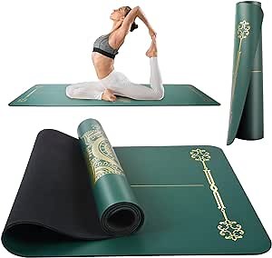 Amazon.com : Premium Natural Rubber Yoga Mat,Non-Slip Exercise Mat,ECO Friendly Thick PU Fitness Mats for Women Men, Workout Mat for Yoga, Pilates and Floor Exercises（green） : Sports & Outdoors