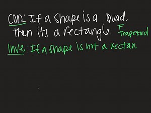 SOLVED:Write the converse, inverse, and contrapositive of each conditional statement. Determine whether each related conditional is true or false. If a statement is false, find a counterexample. All rectangles are quadrilaterals.