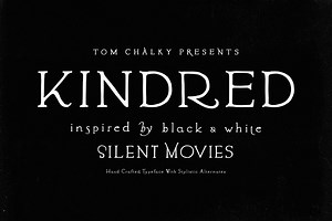 Kindred - Stylistic Alternates Font, a Serif Font by Tom Chalky
