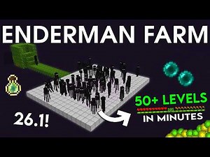 NEW UPDATED Minecraft 26.1 Enderman XP Farm Tutorial | 50 Levels in Minutes