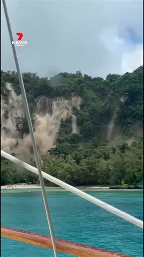 2.7K views · 46 reactions | VANUATU EARTHQUAKE: Footage has emerged of landslides throughout Vanuatu, following the 7.3 magnitude earthquake that struck Port Vila on Tuesday. Footage/7News | RNZ Pacific | Facebook