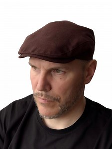 Brown Linen Summer Flat Cap,brown Handmade Flat Cap,gatsby Style Linen Cap,brown Newsboy Cap,linen Cap for Men,brown Ivy Cap,retro Cabie Hat - Etsy