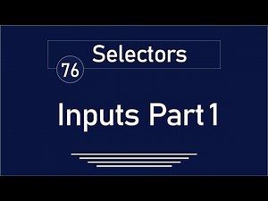 76 - ( jQuery Tutorial ) Selectors : Inputs Selectors