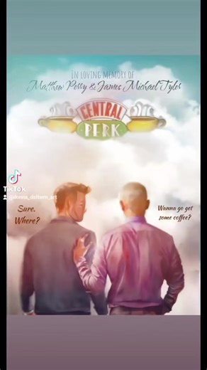 Something I made. In loving memory of Matthew Perry and #JamesMichaelTyler. You will be missed. #friends #matthewperry #chandlerbing #gunther #centralperk #friendstvshow | DS Photoshop Graphic Art