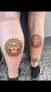 ☀️ Matching sun tattoos for this radiant husband and wife duo! 🌞✨These twin pieces are all about warmth, connection, and shining together—just like their love. Each sun has its own glow, but side by side, they’re unstoppable 🔥💛Tattooed with love by my Shay @tattooedshay13 @black_moon_tattoo #MatchingTattoos #CouplesInk | Black Moon Tattoo Co. - Copperas Cove