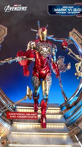 You can recreate the remarkable scene of Tony Stark landing on Stark Tower with his Mark VI suit! Check out our latest 1/6th scale Iron Man Mark VI (2.0) with Suit-Up Gantry Collectible Set with screen-accurate Iron Man figure made in diecast material and authentically-crafted Suit-Up Gantry. Also, fans can enjoy the additional helmet and armor parts exclusively in collectible set. Get your hands on this iconic piece for your Hall of Armor collection today! #Hottoys #ironman2 #KingdomCome_TH | H