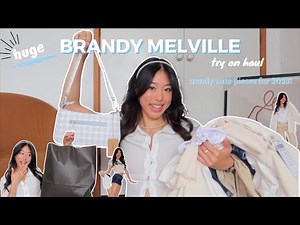 HUGE Brandy Melville TRY ON HAUL!! trendy clothing haul for 2023